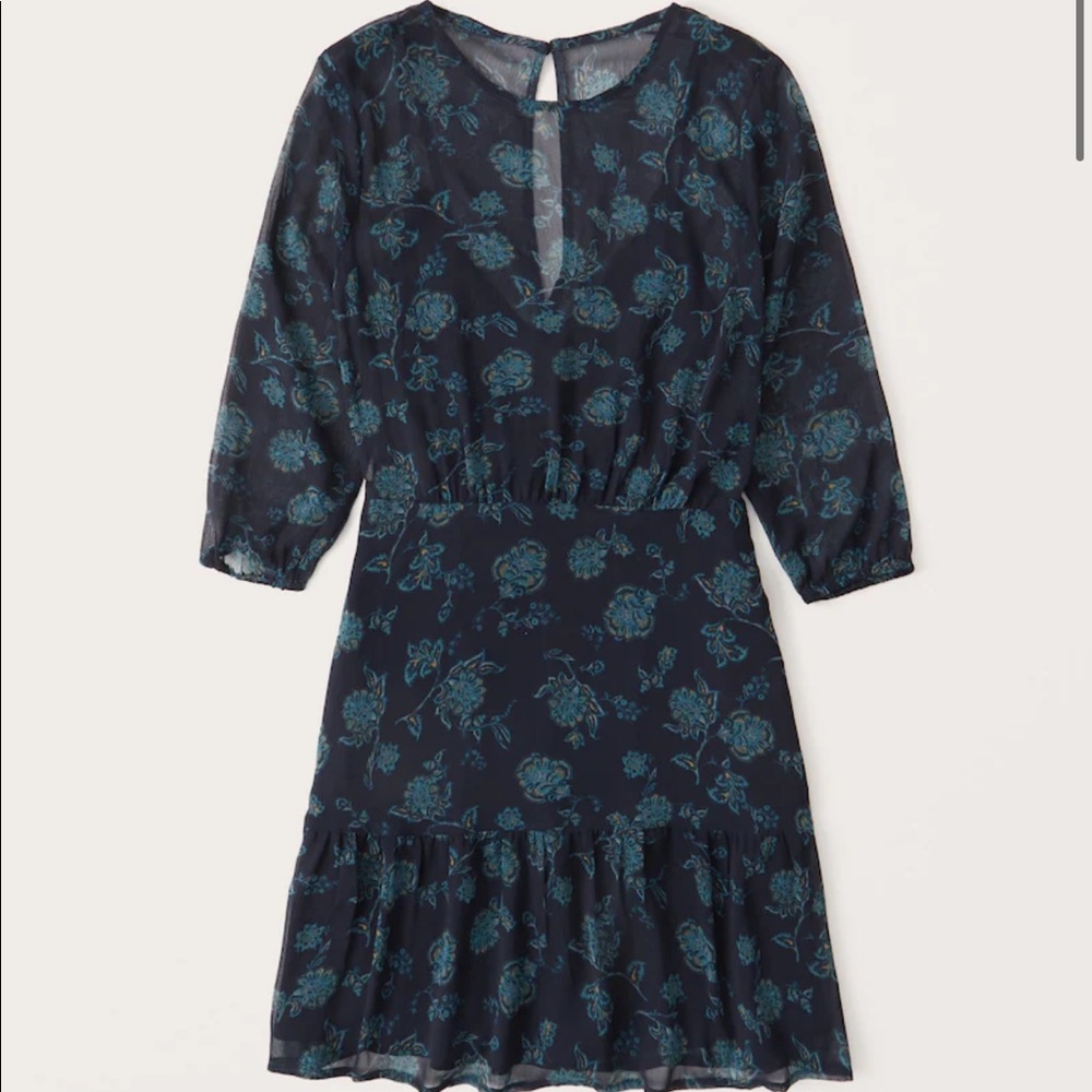 Abercrombie High-Neck Ruffle Dress